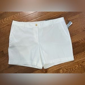 White 6” Chino Shorts